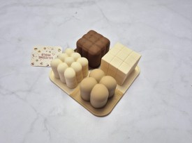 Molde silicona tricolor 4 mini cubos